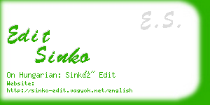 edit sinko business card