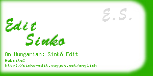 edit sinko business card